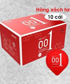 Bao cao su OLO 0.01 Đỏ - Siêu mỏng nóng ấm - Hộp 10 cái