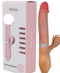 Dương vật cao cấp rung thụt tỏa nhiệt kết hợp lưỡi liếm siêu mềm - Vibrator Evo Mars