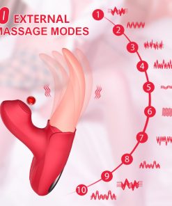 Lưỡi liếm hoa hồng có nhánh rung bú hút thổi 10 chế độ